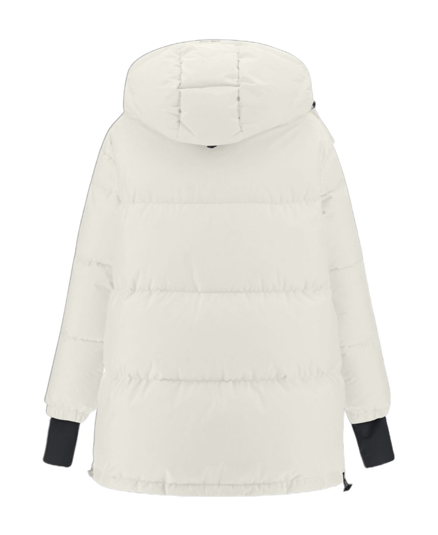 Herno Hooded Feather-down Padded Coat In White