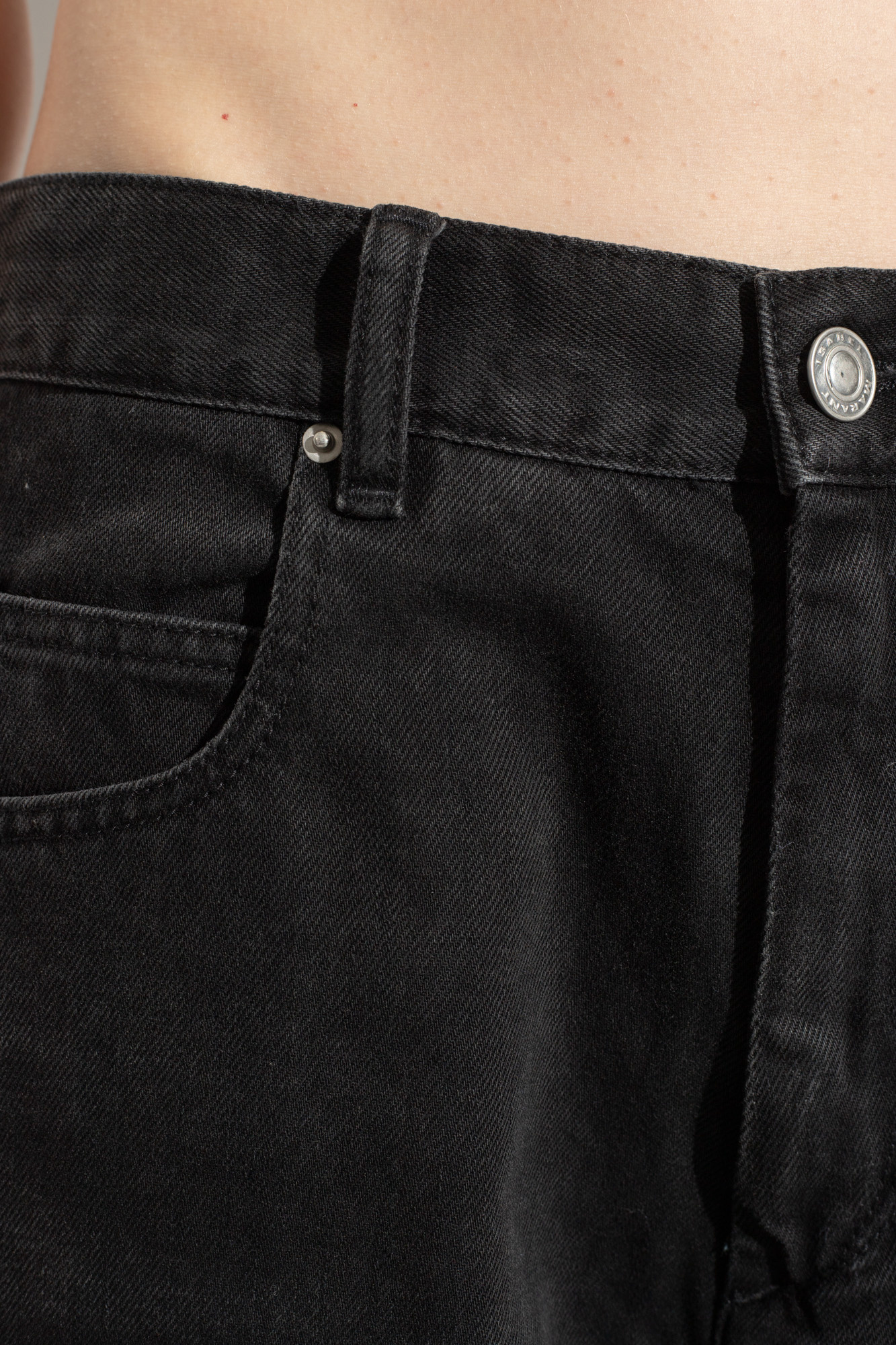 Isabel Marant Lemony Jeans In Black Cotton In Black