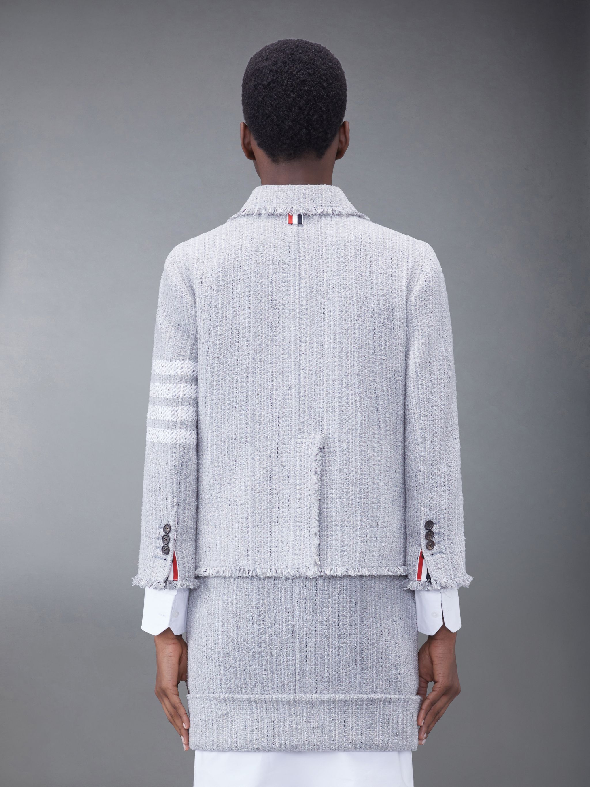 Thom Browne Four-striped Wool Suit Jacket With Four Stripes In Blue
