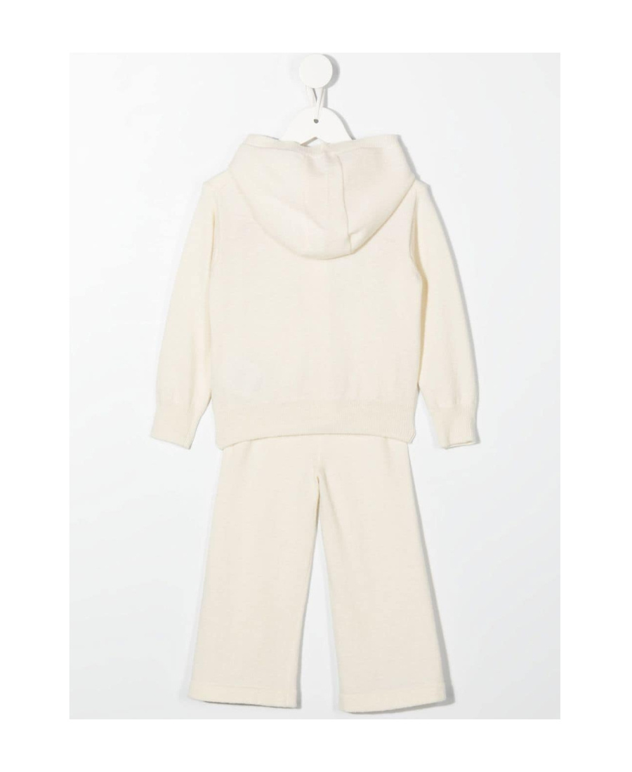 Moncler Logo-print Virgin-wool Tracksuit In White