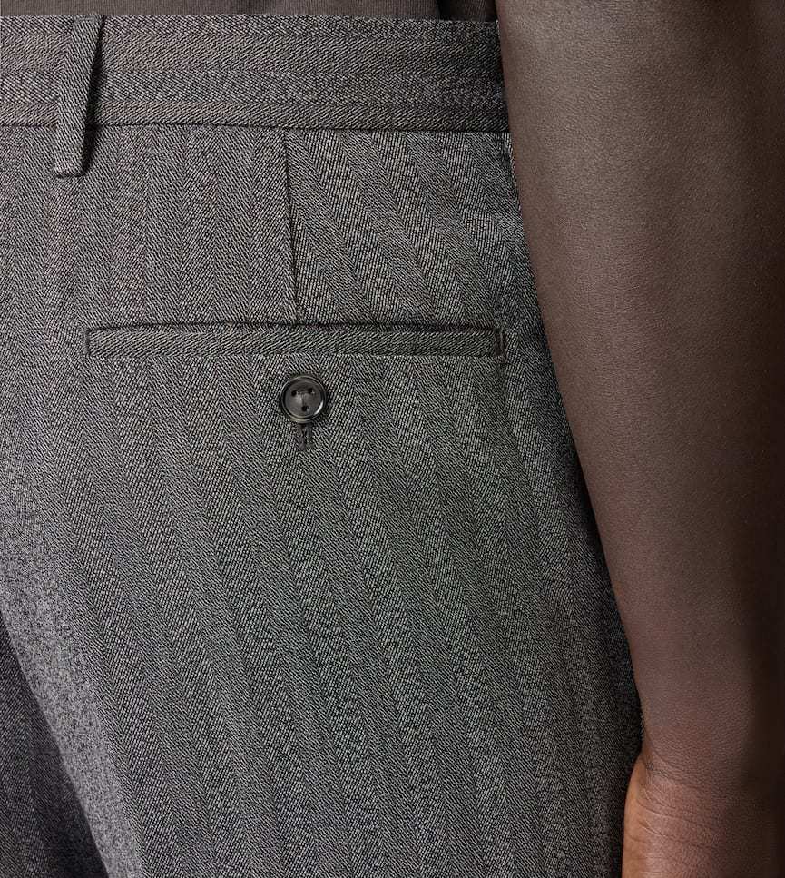 Tod's Wool Blend Slim Fit Pants In Gray