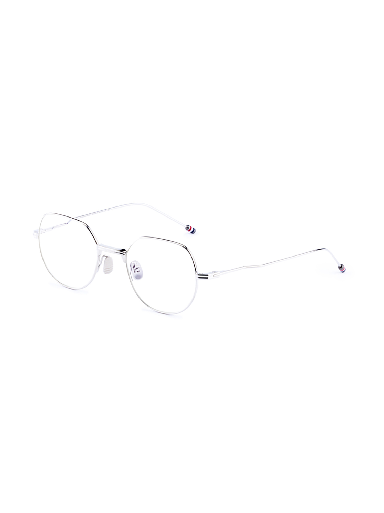 Thom Browne Round-frame Glasses In White