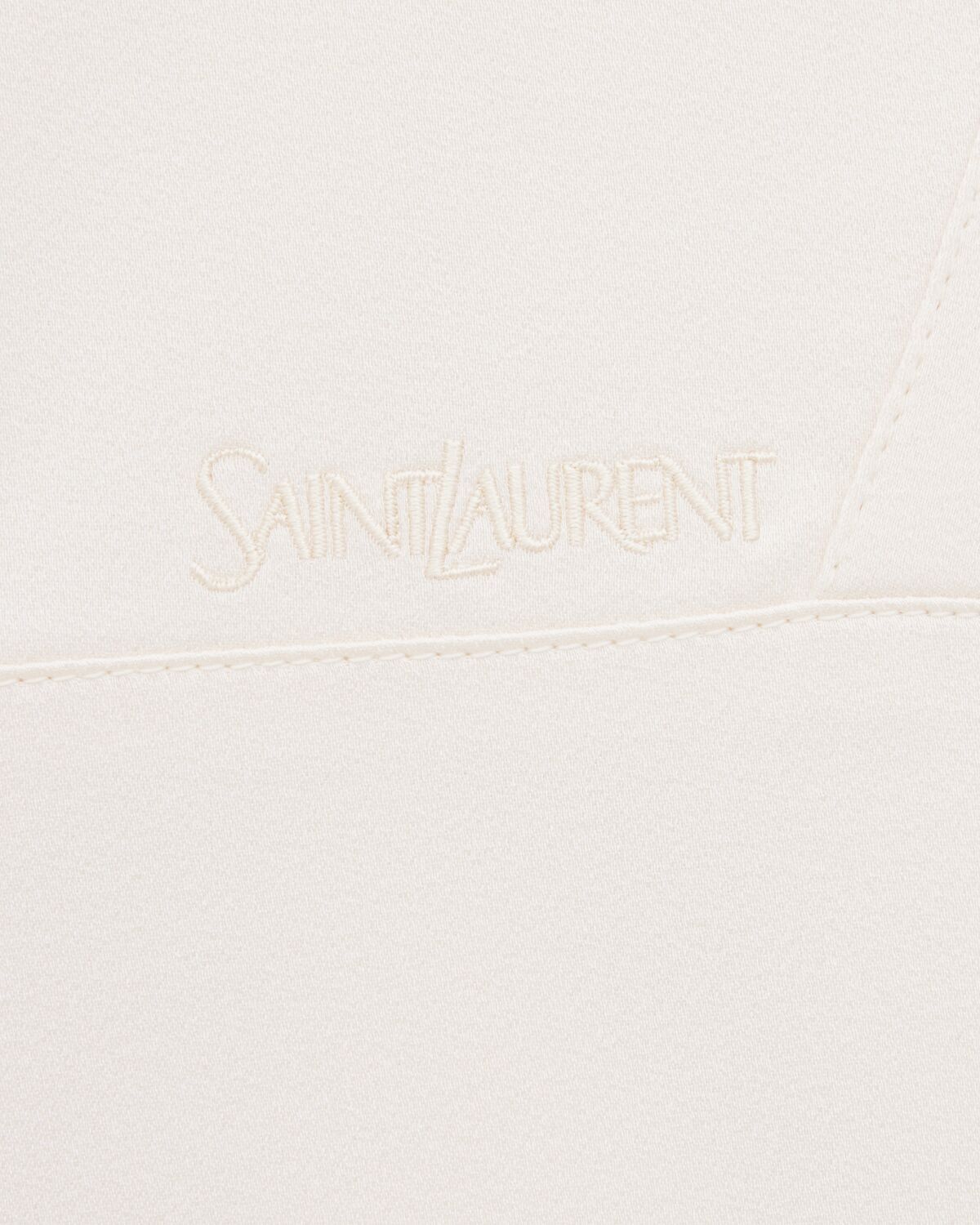 Saint Laurent Teddy Jacket In Satin In Off-white