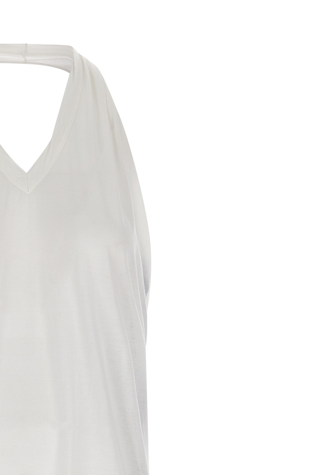 Rick Owens Drkshdw 'sally' Halterneck Top V Neck In White