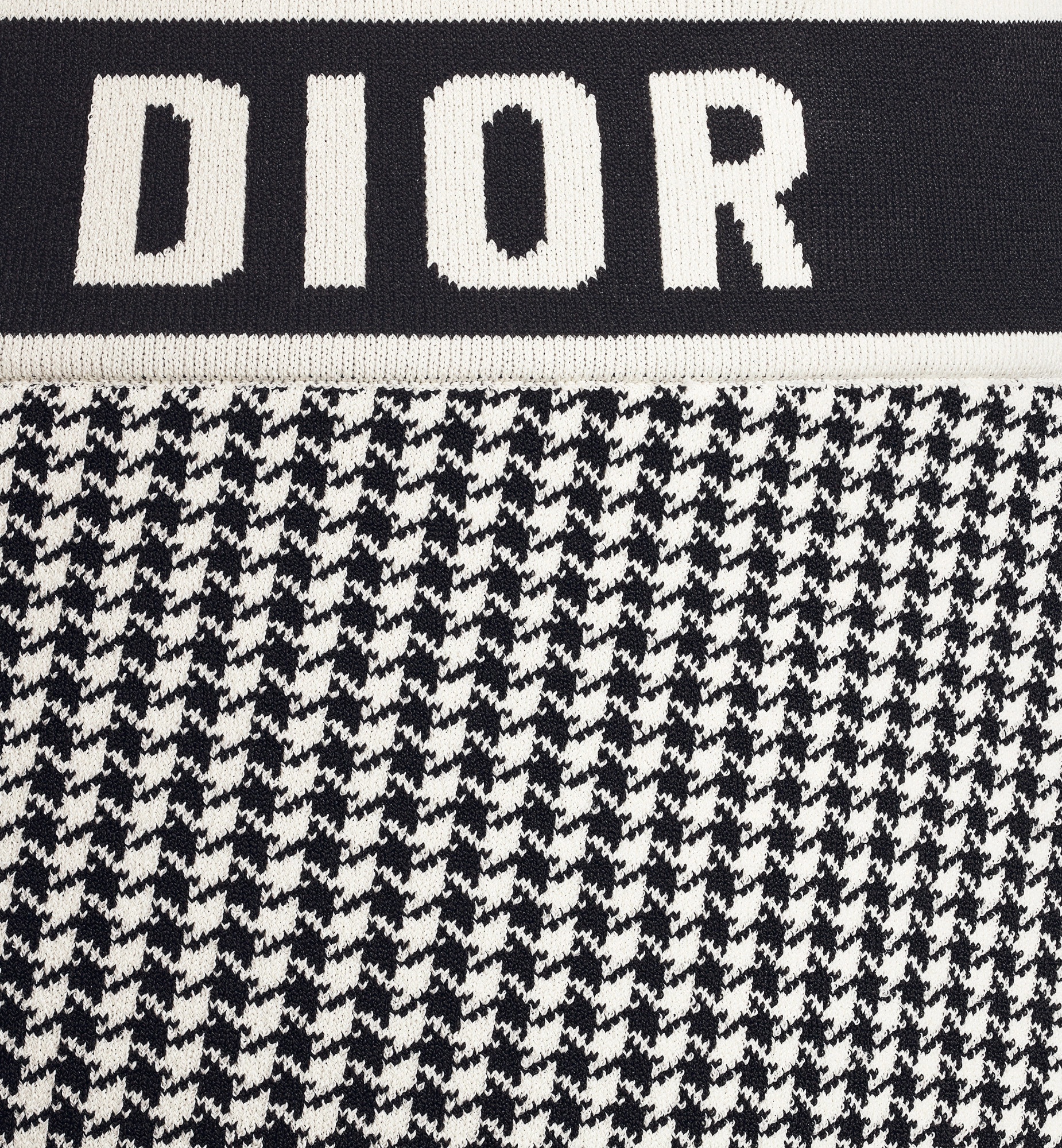 Dior Houndstooth Mini Skirt In Gray