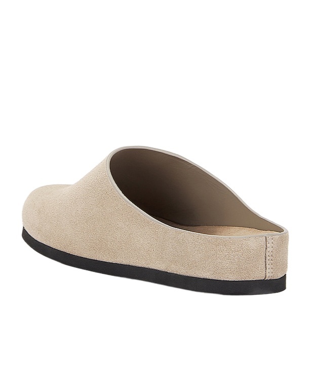 Common Projects Logo-debossed Suede Clogs In Nude