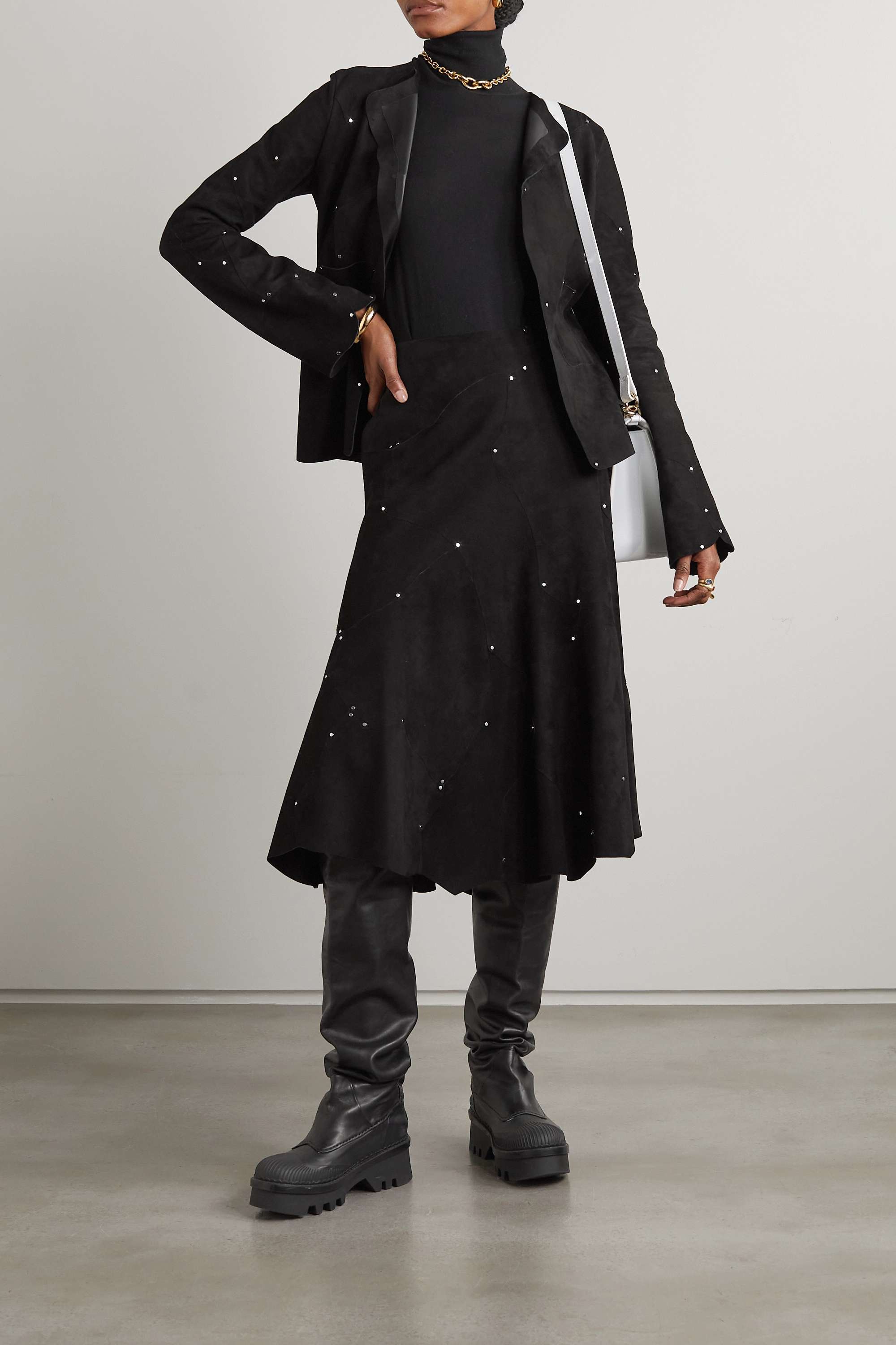 Chloé Medium-length Skirt With Ornament In Black