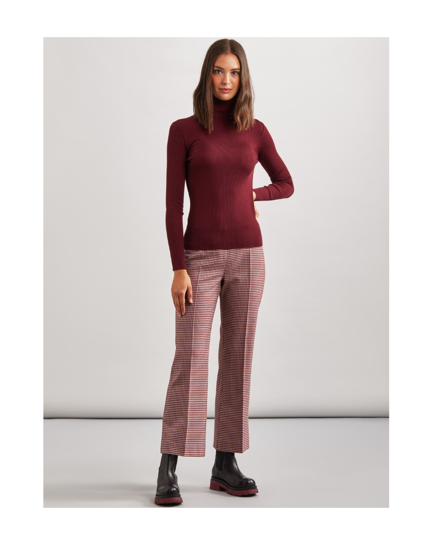 P.a.r.o.s.h Checkered Straight Tube Casual Pants In Pink