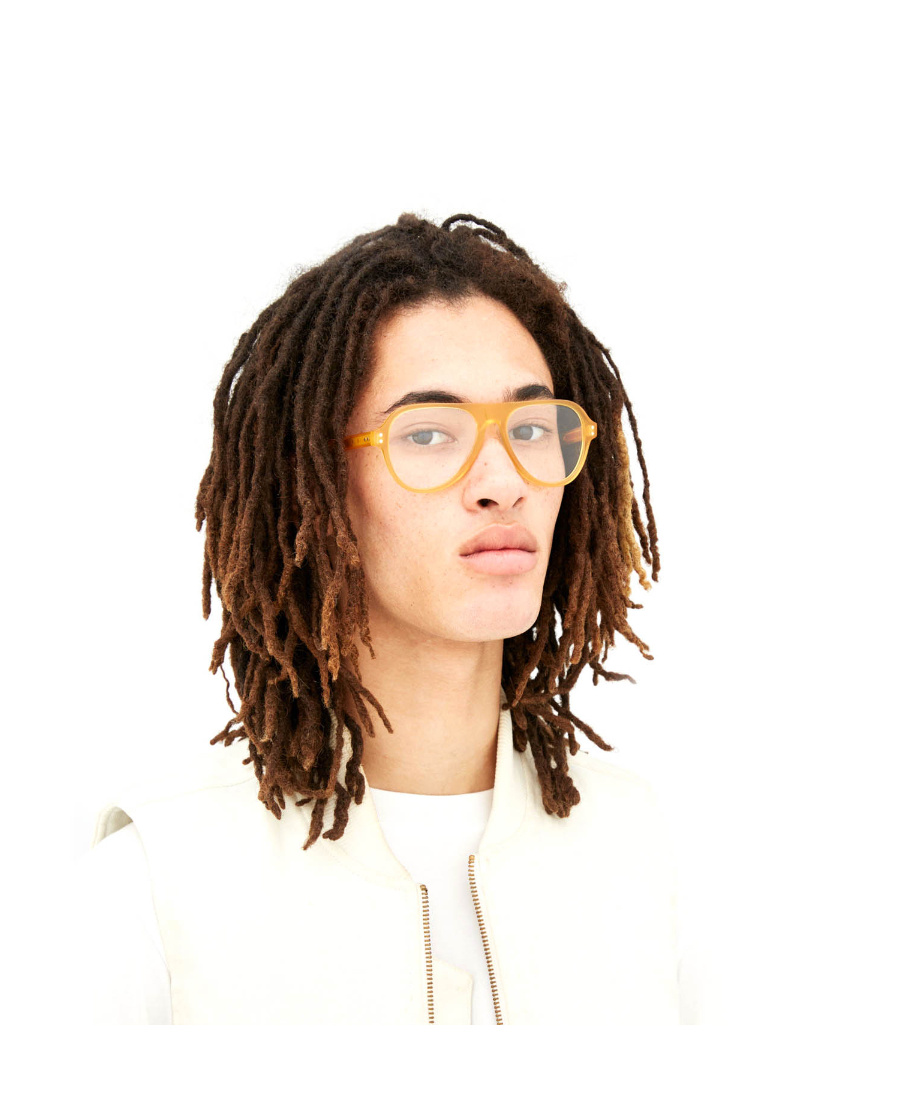 Marni Pilot Logo Flat Mirror In Yellow