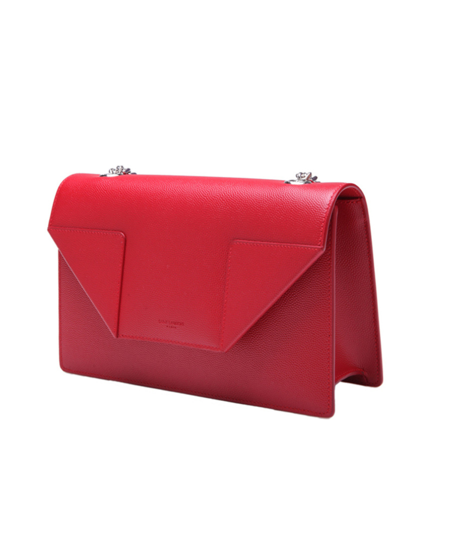 Saint Laurent Logo Shoulder Bag In Red