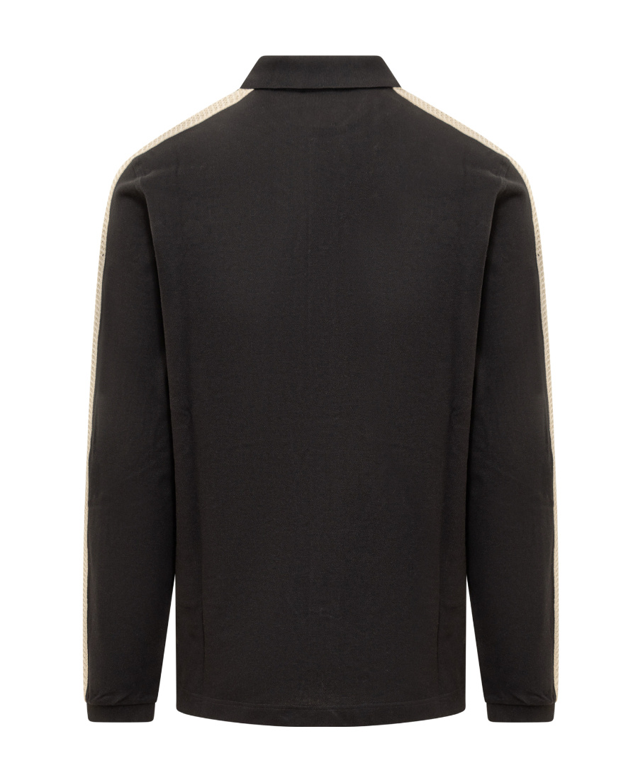 Palm Angels Pa Monogram-print Linen Shirt In Black