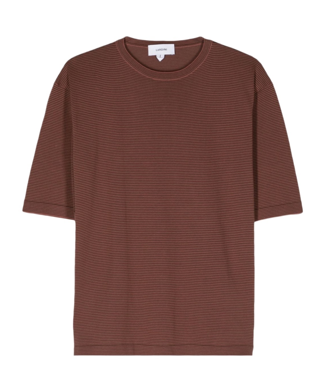 Lardini Striped Knitted T-shirt In Red