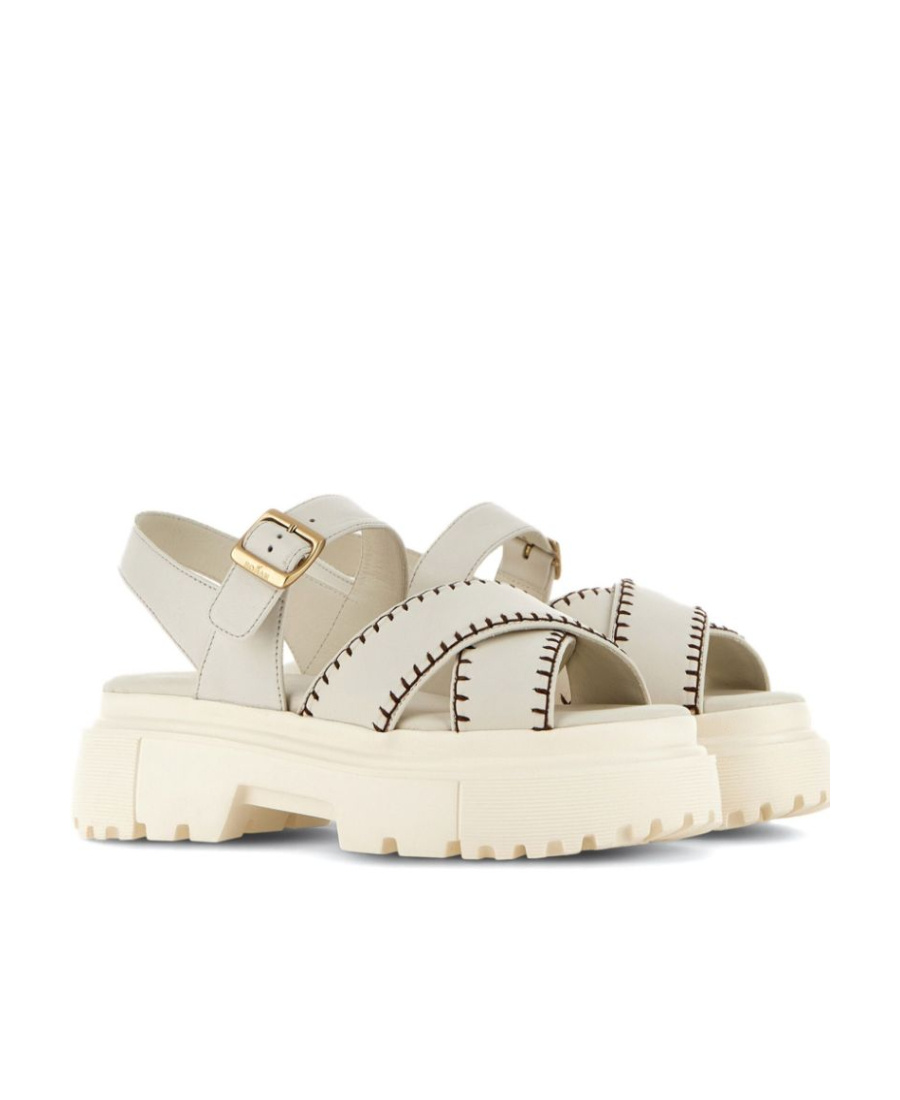 Hogan Sandals With Buckle In White
