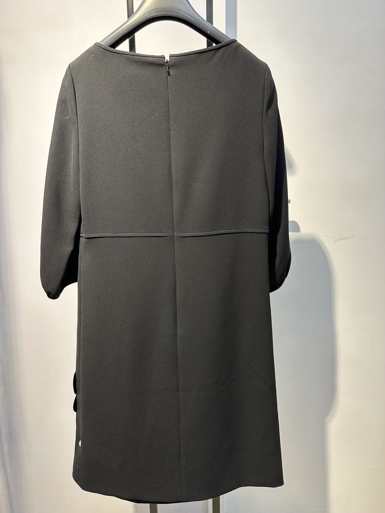 Max Mara Round Neck Dress In Black