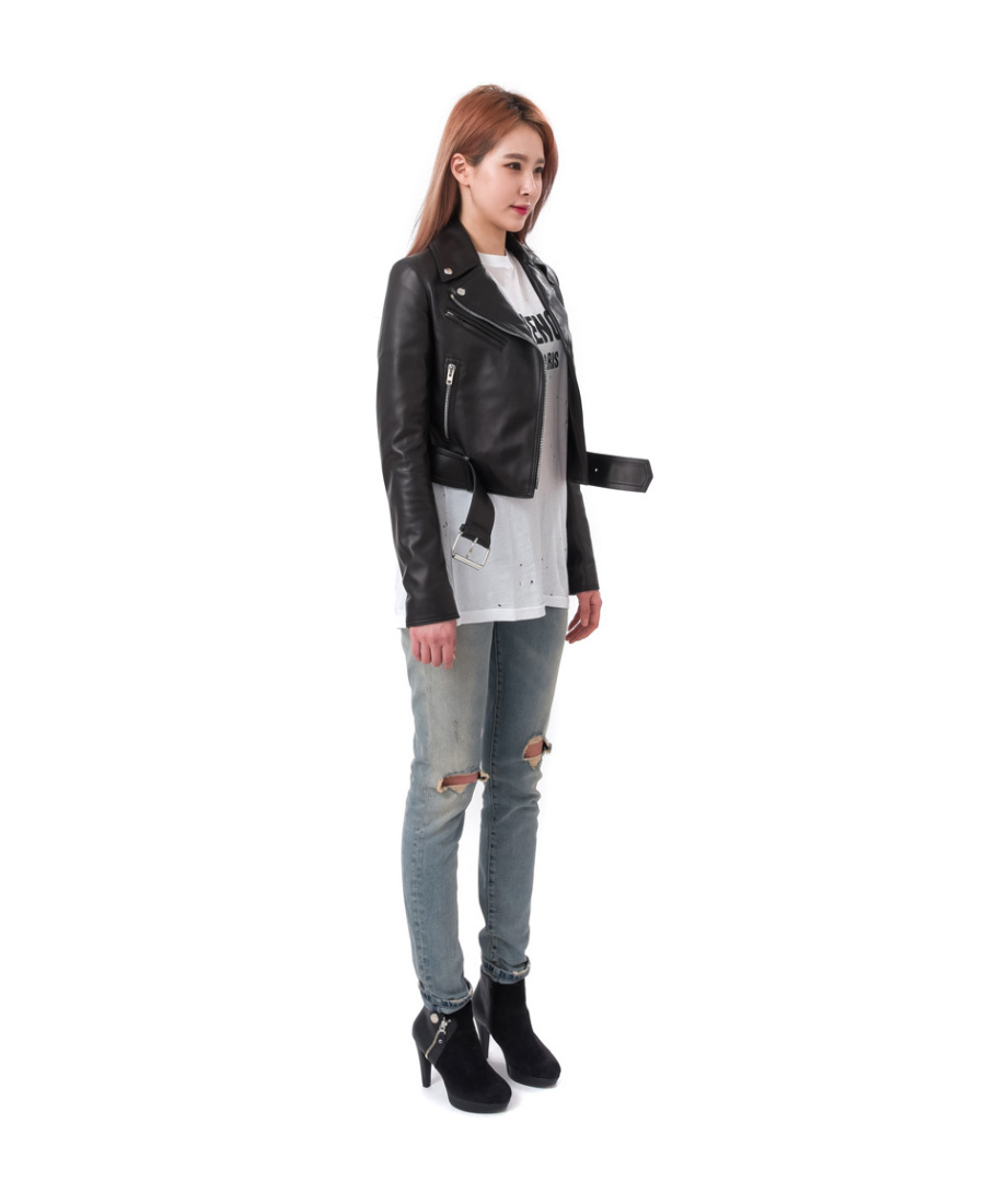 Givenchy Logo Leather Jacket In Black