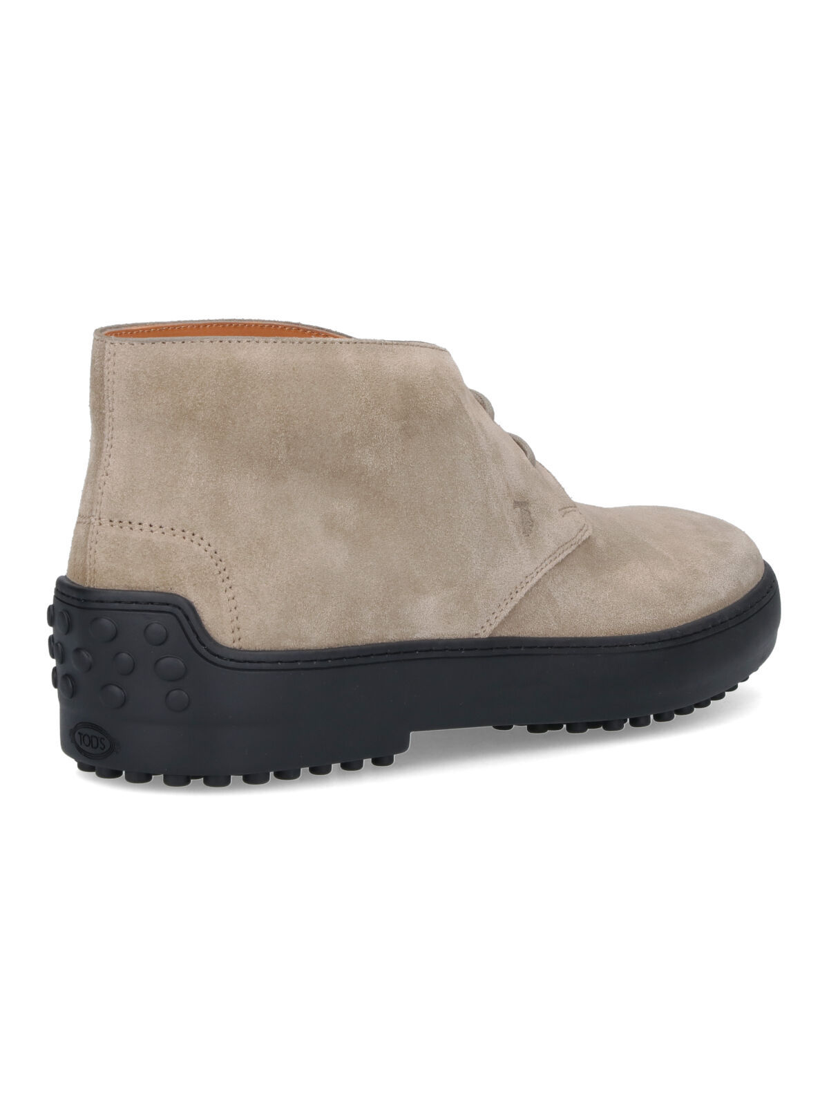 Tod's Suede Ankle Boots With Textured Rubber Sole In Brown