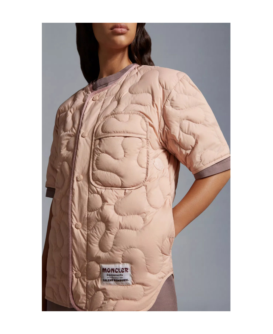 Moncler X Salehe Bembury Shirt Down Jacket In Nude
