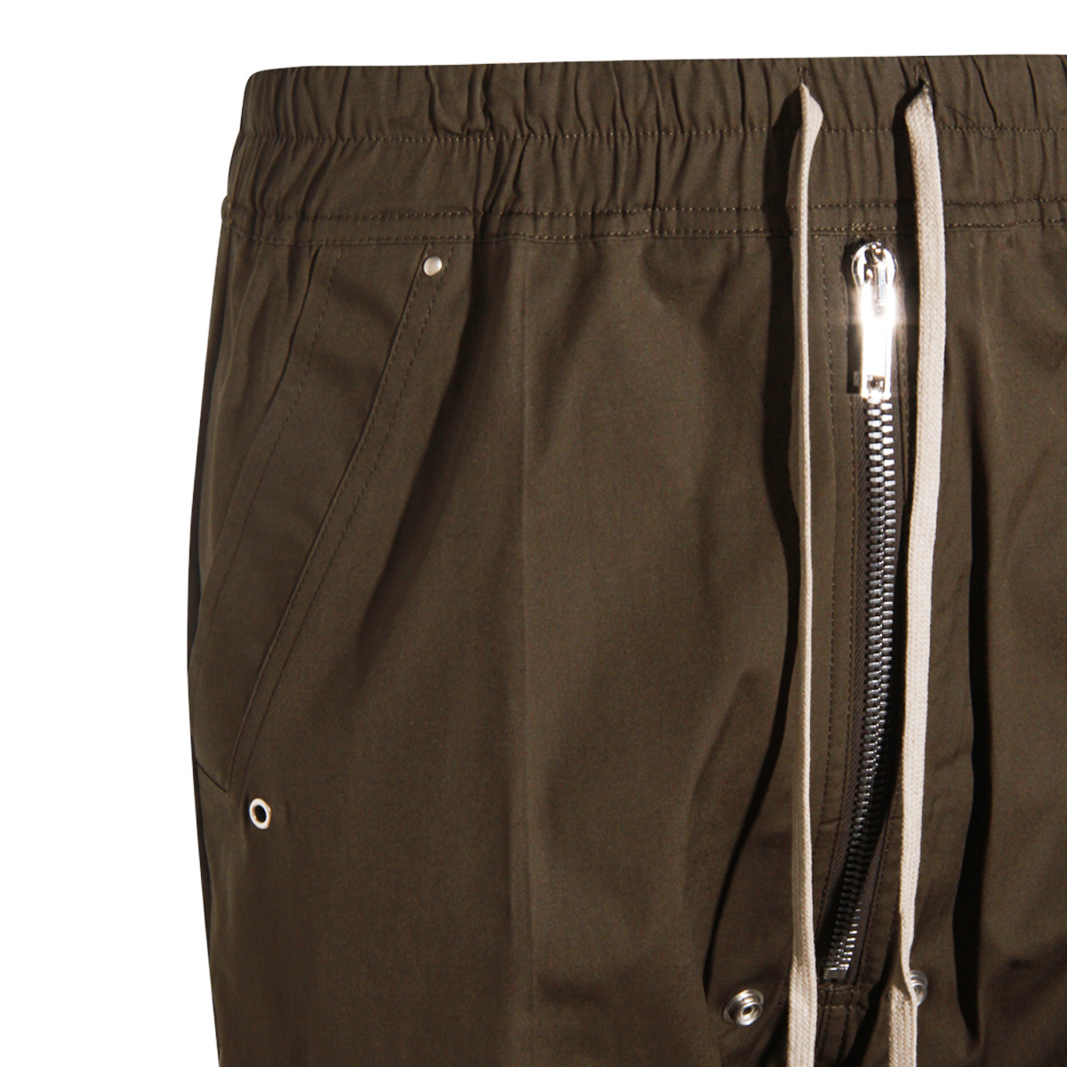 Rick Owens Trousers Featuring Elastic Waistband And Pockets In Brown
