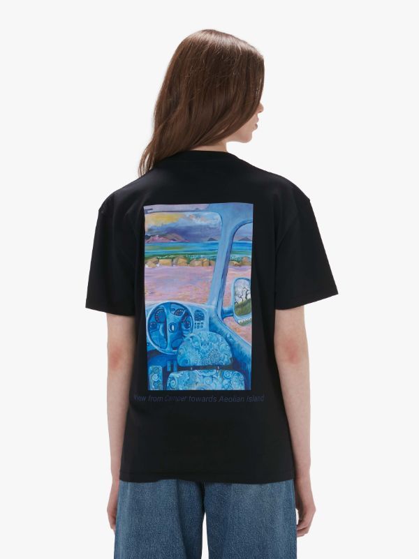 Jw Anderson J.w. Anderson Women's Blue Cotton T-shirt In Black