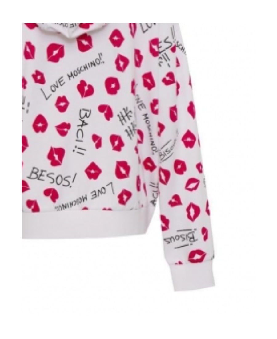 Moschino Printed Pattern Casual Jacket In White