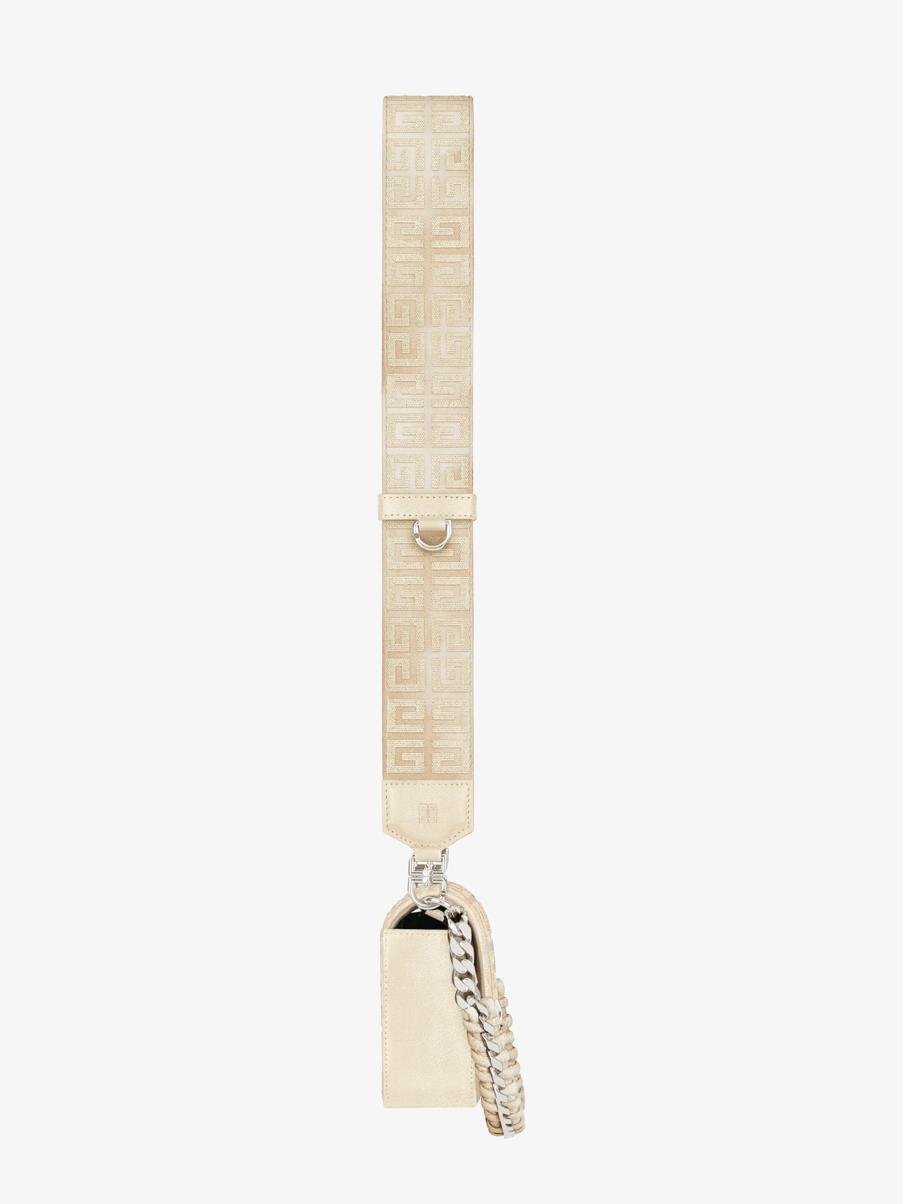 Givenchy Small 4g Bag In Lurex Embroidery With Chain In Nude