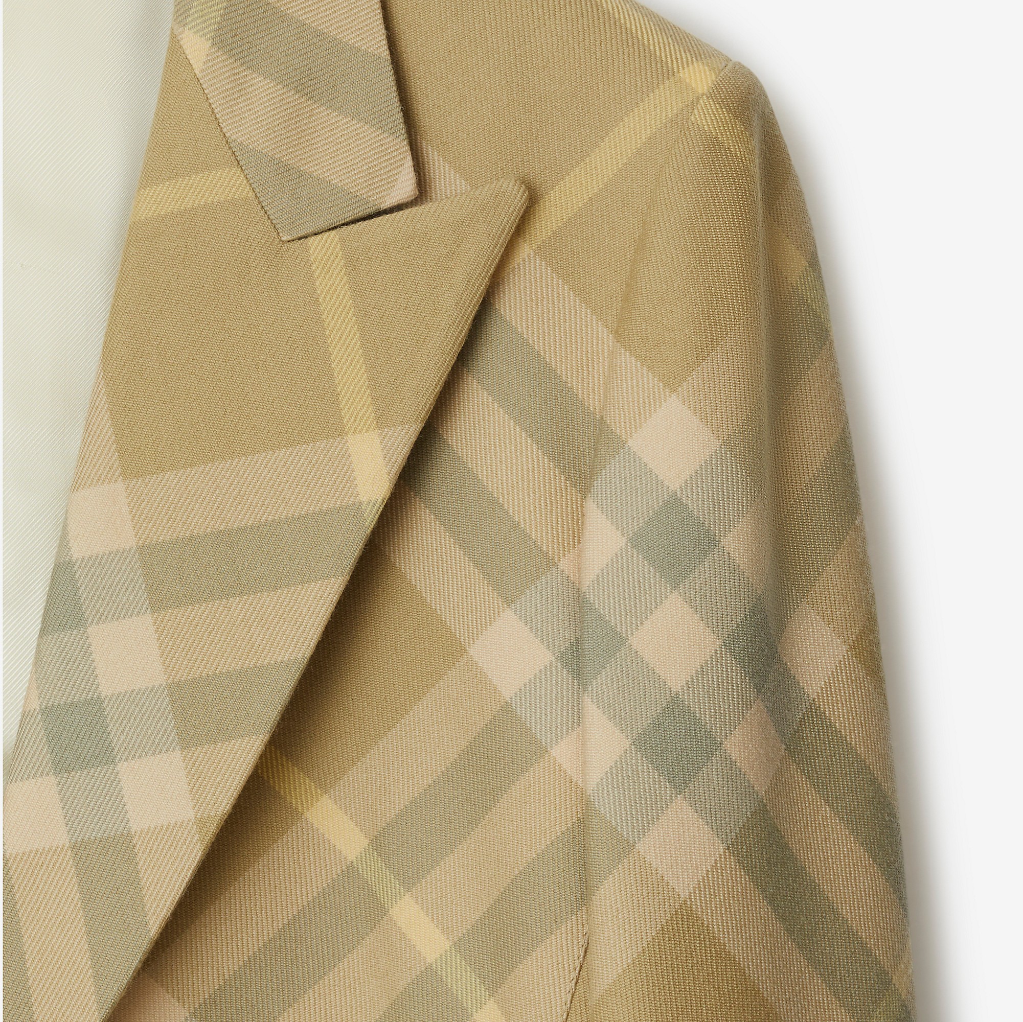 Shop Burberry Checked Tailored Single-breasted Blazer In Brown
