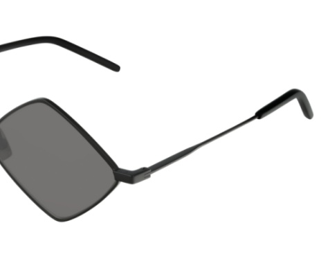 Saint Laurent Black Square Frame Sunglasses In Gray