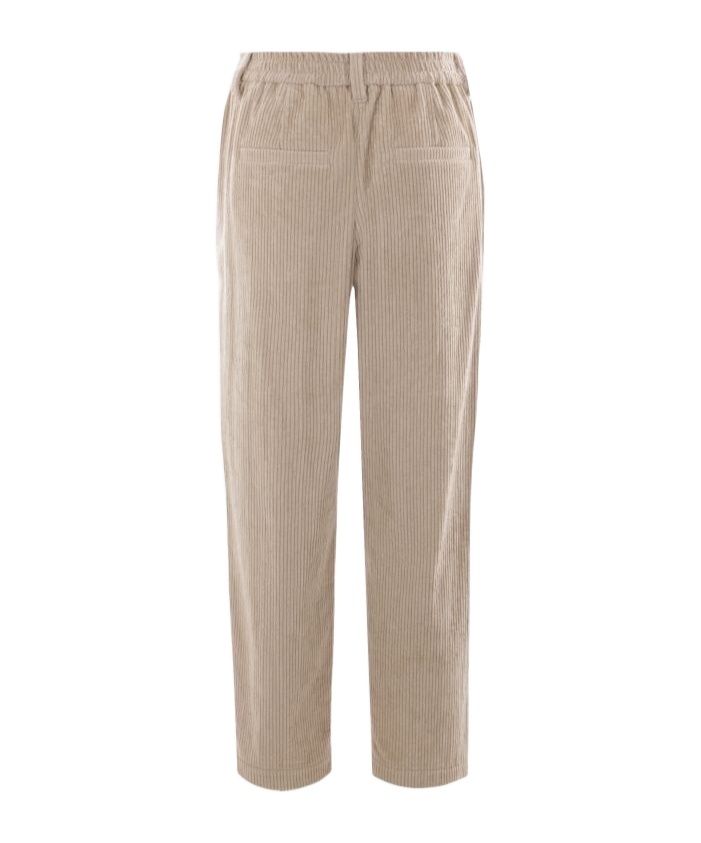 Brunello Cucinelli Straight-leg Corduroy Trousers In Nude
