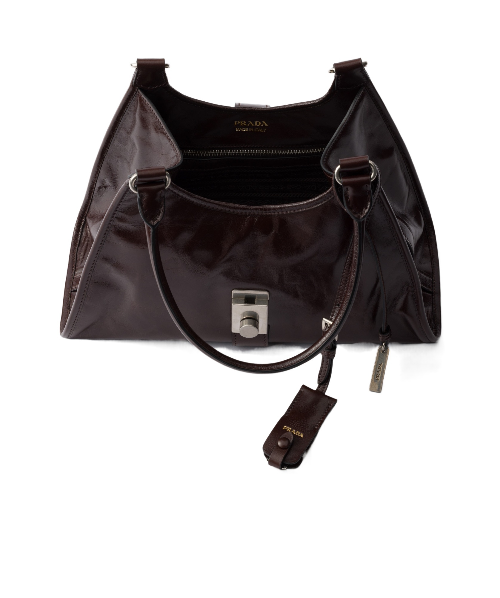 Prada Women's Medium Shopping Bag Brown | 1bg563ooo2cyr In Dark Brown