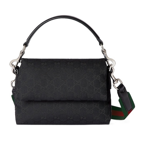 Gucci Ribbon Small Gg Cross-body Bag In Black