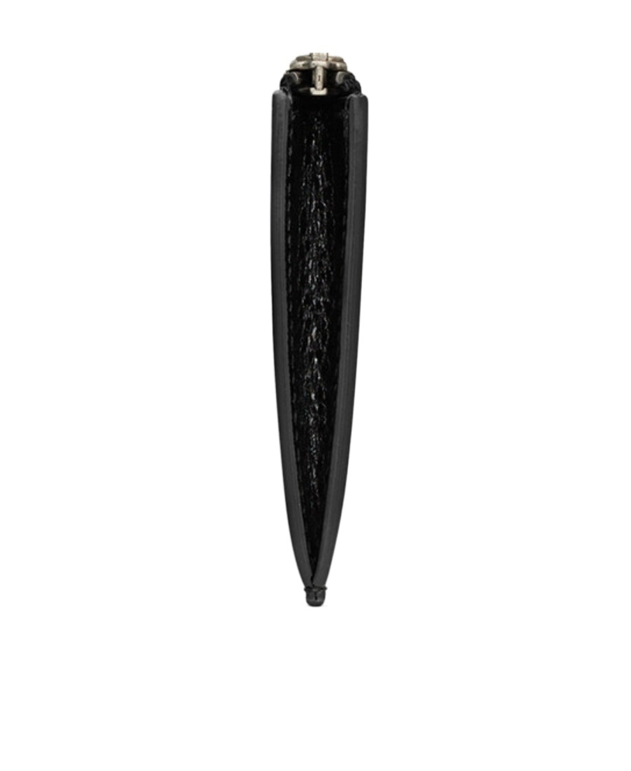 Saint Laurent Tiny Cassandre Fragments Card Holder In Black