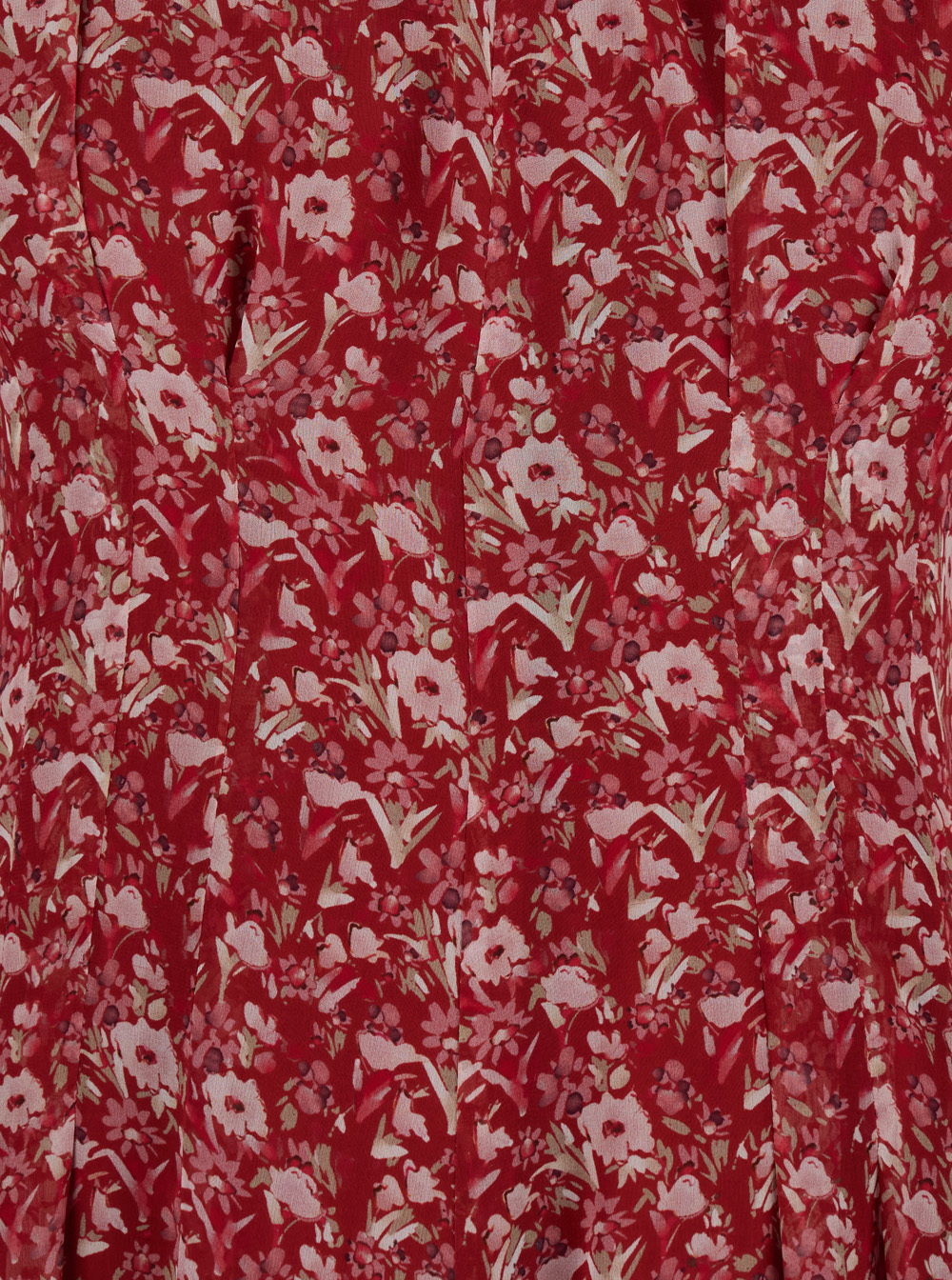 Max Mara Floral Pattern Dress In Red