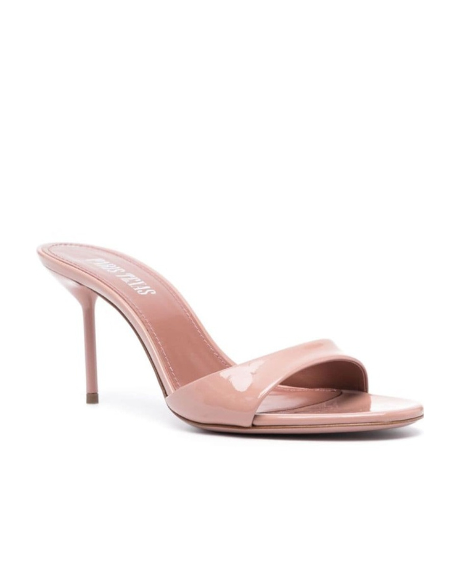 Paris Texas Logo Insole High-heeled Sandals In Pink