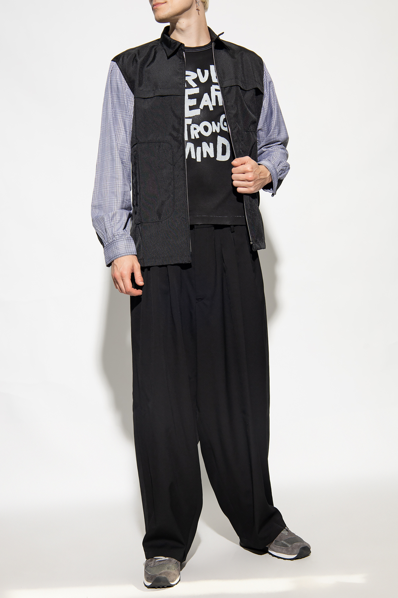 Comme Des Garçons Black Comme Des Garcons Slogan-printed Crewneck T-shirt In Black