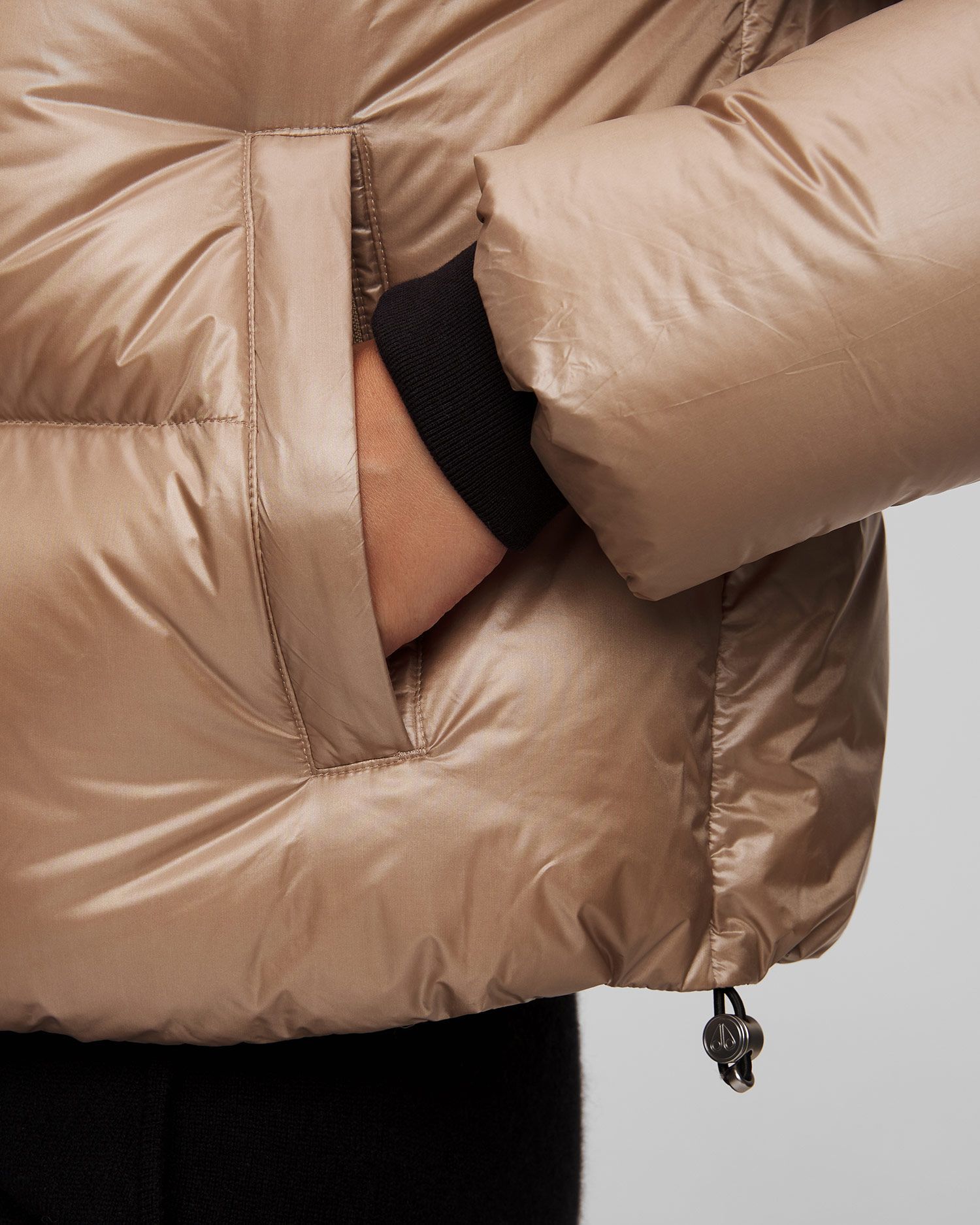 Moose Knuckles Moonstone Puffer Jacket In Nude