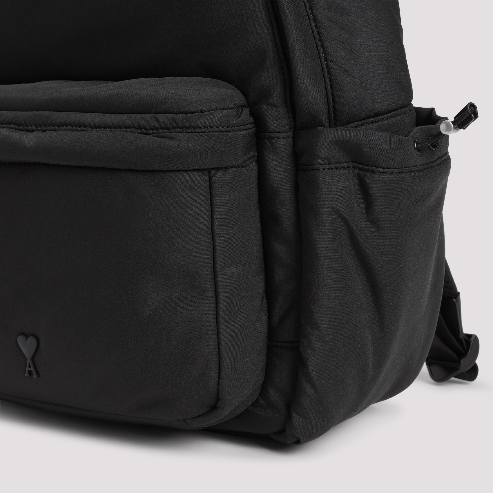 Shop Ami Alexandre Mattiussi Ami Ami Paris Drawstring Backpack In Black