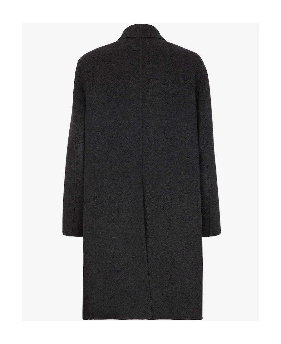 Fendi Single-breasted Cashmere Coat In Gray