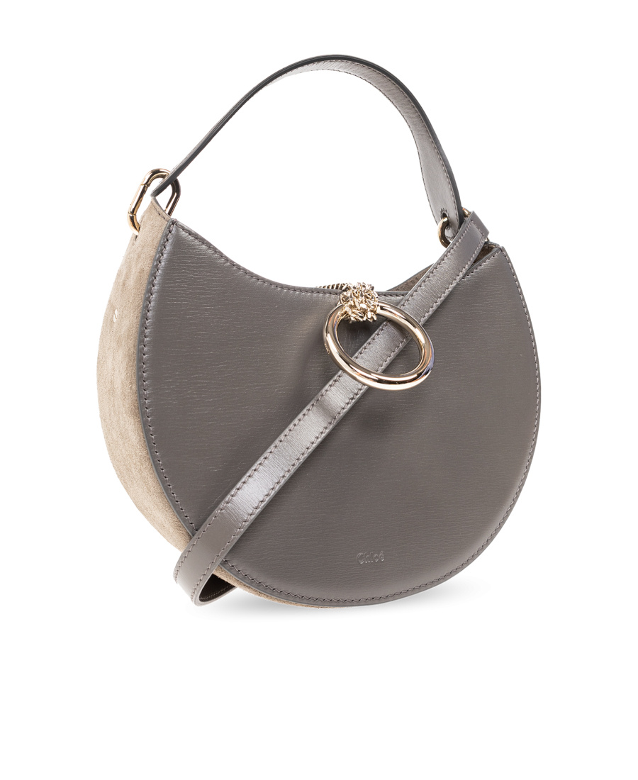 Chloé Soft Raffia Shoulder Bag In Black