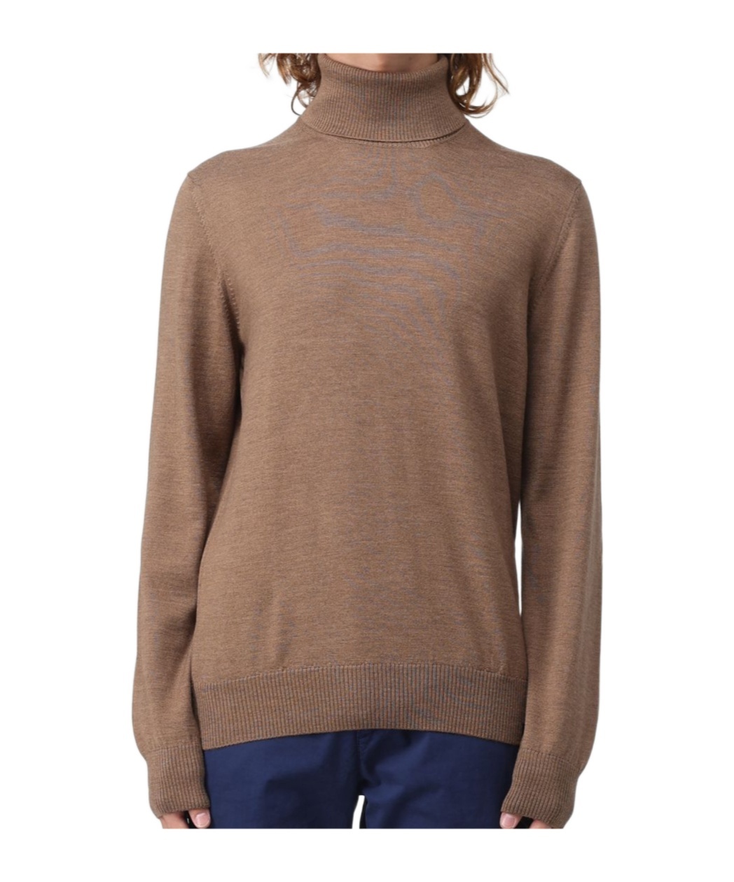 Fay Virgin Wool Turtleneck Sweater In Brown