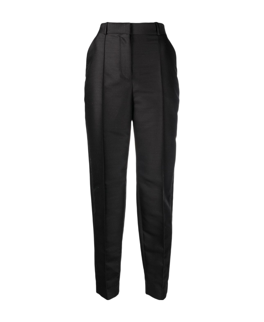 Totême Pressed-crease Tapered Trousers In Black