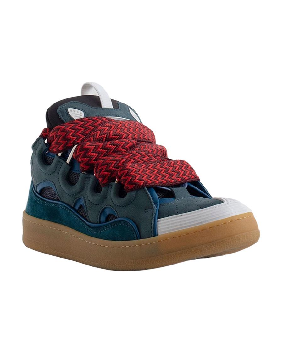 Lanvin Logo-patch Low-top Sneakers In Green