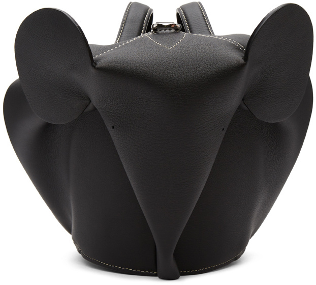 Loewe Large Elephant Bag In Classic Calfskin In Black