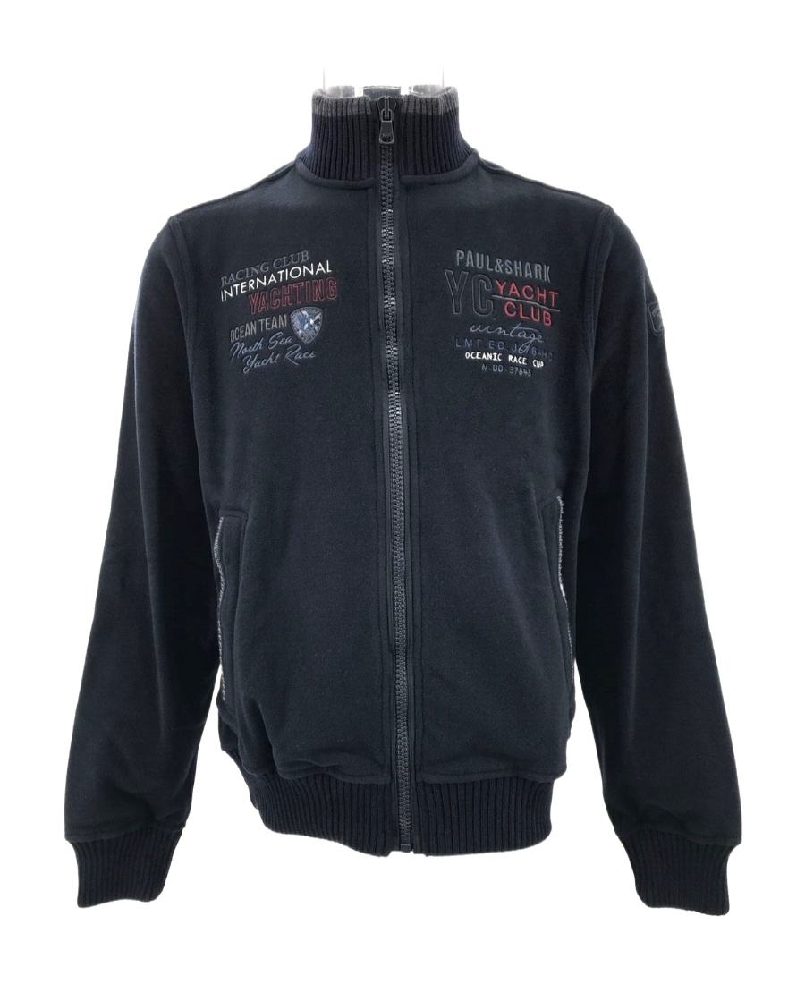 Paul & Shark Zipper Casual Jacket In Black