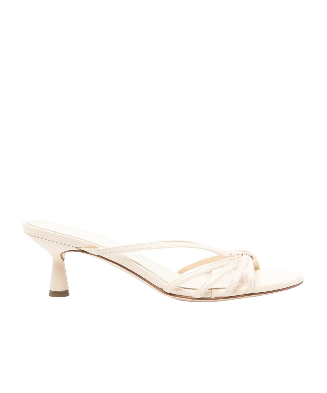 Aeyde 50mm Leather Sandals In White