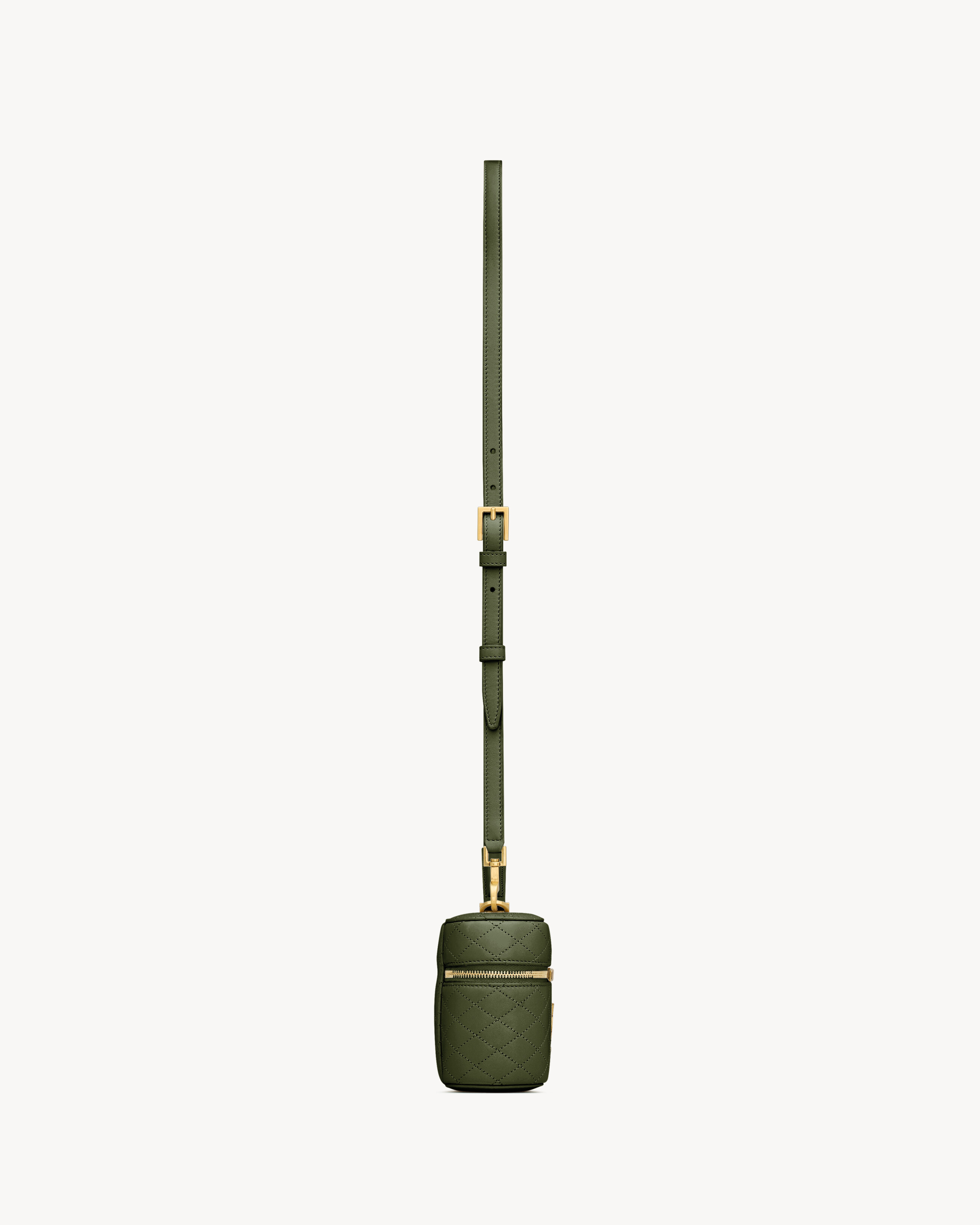 Saint Laurent Gaby Vanity Bag In Lambskin In Green