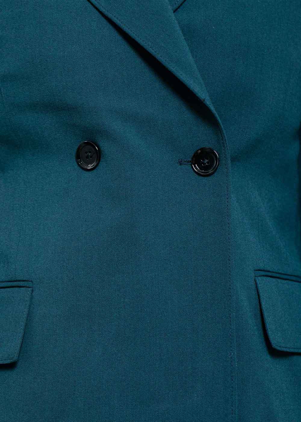Lemaire Double-breasted Button Blazer In Green