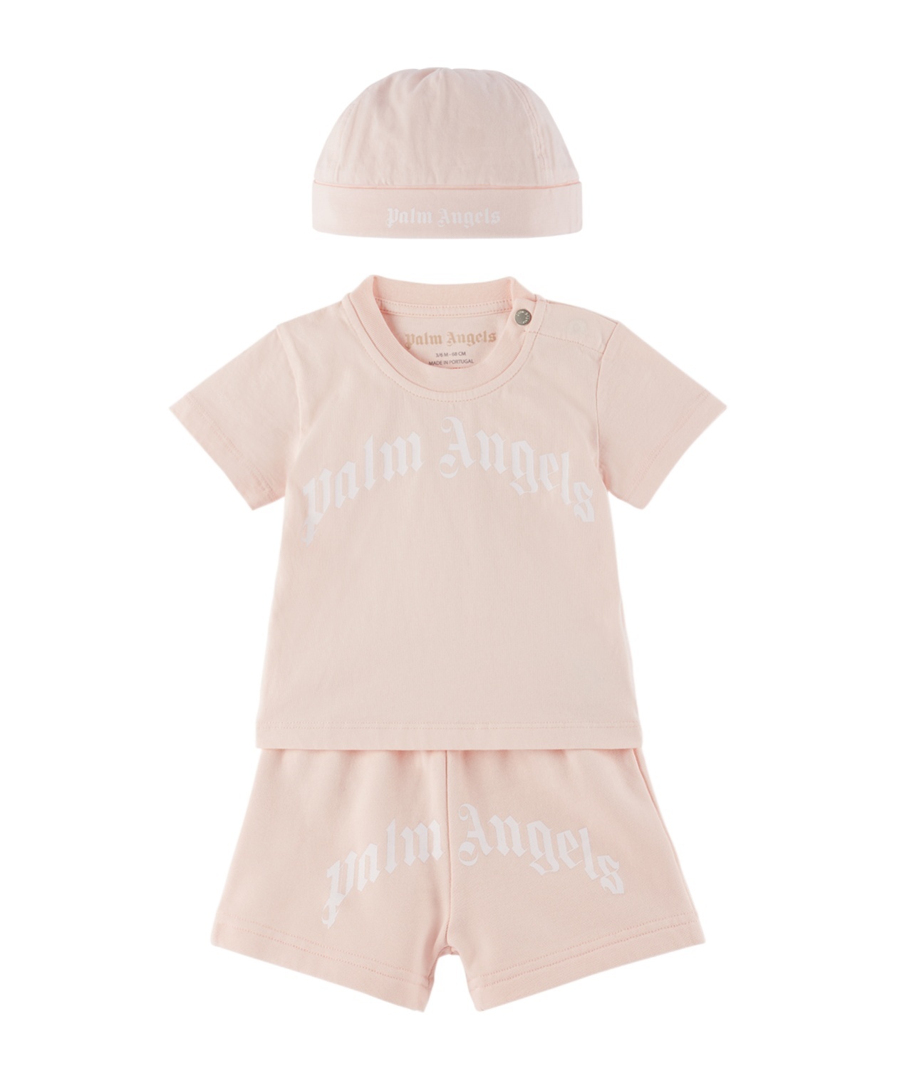Palm Angels Baby Pink Three-piece Set In Pink