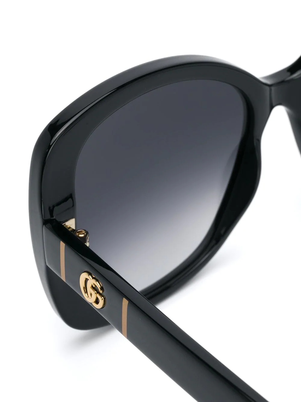 Gucci Double G Square-frame Sunglasses In Black