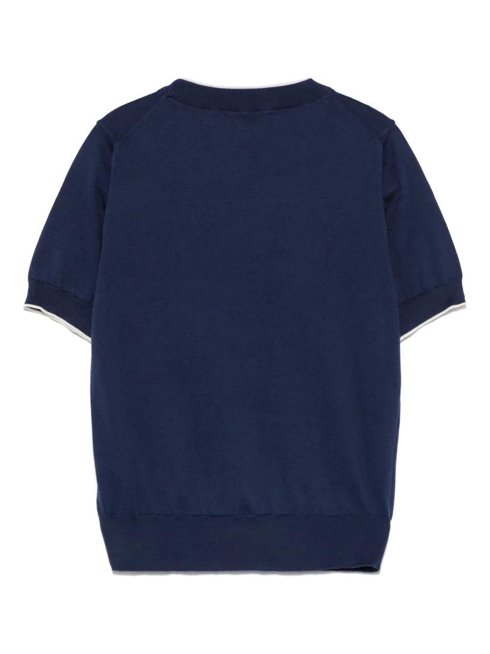 Brunello Cucinelli Short-sleeved T-shirt In Blue