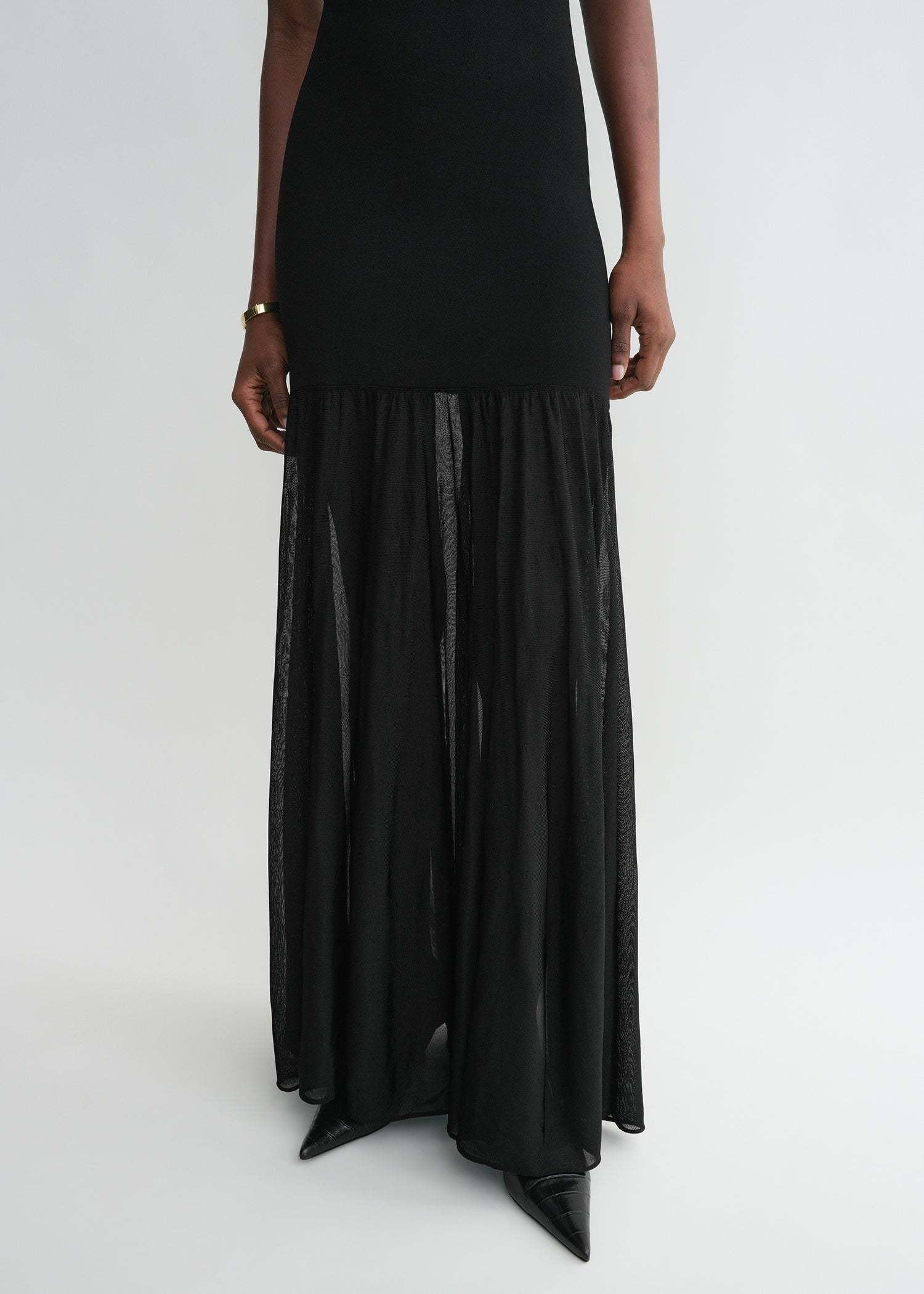 Shop Totême Evening Maxi Dress In Black